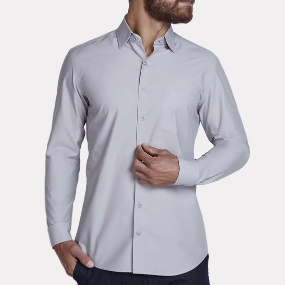 CAMISA CASUAL ML CINZA 02 55225