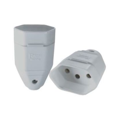 PINO FEMEA RADIAL 3P 10A  ABNT BRANCO