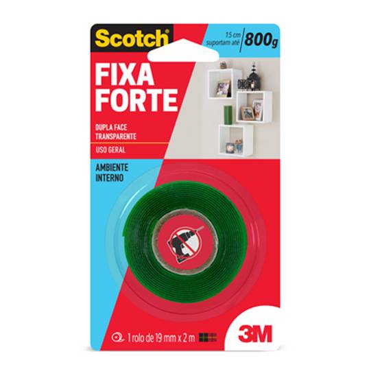 FITA DUPLA FACE 3M TRANSPAR. 19MM X 2.0M