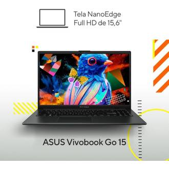NOTEBOOK 15.6" VIVOBOOK GO 15 R5-7520U/8GB/256GBSSD/W11 - PRETO - UN - ASUS