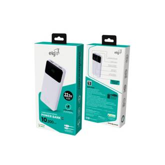 CARREGADOR PORTATIL 10200MAH POWER BANK - PB102WH - BRANCO - UN - ELG