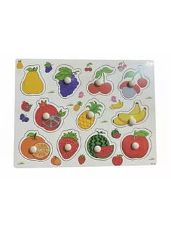 JOGO DE ENCAIXE MADEIRA FRUTAS - YK1164 - UN - YINS KIDS