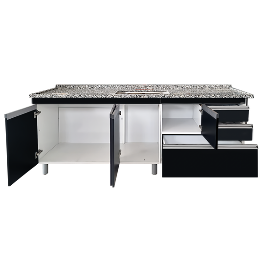 GABINETE COLISEU PARA COZINHA 1.95 M RORATO PRETO