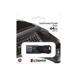 PEN DRIVE 64GB EXODIA DTXN - USB 3.2 - PRETO - UN - KINGSTON
