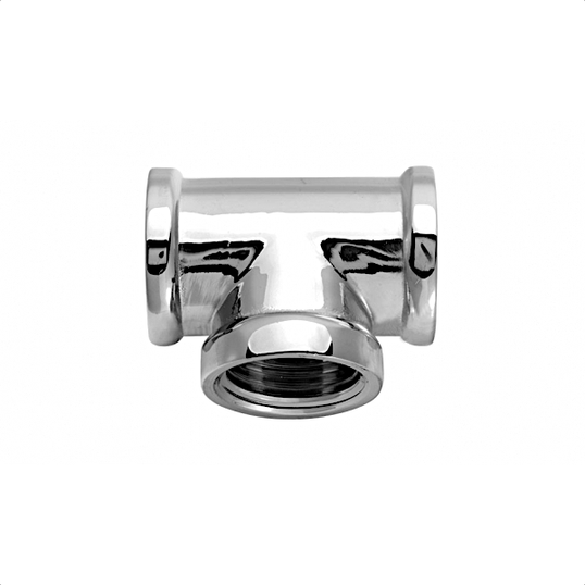 TÊ DE 1/2 X 90 FÊMEA COBRE NIQUELADO BLUKIT
