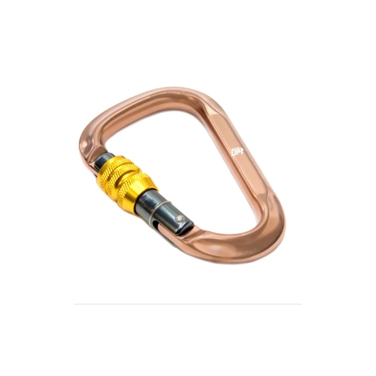 MOSQUETÃO ALUMINIO HMS TRAVA ROSCA 24KN SIDEUP BRONZE