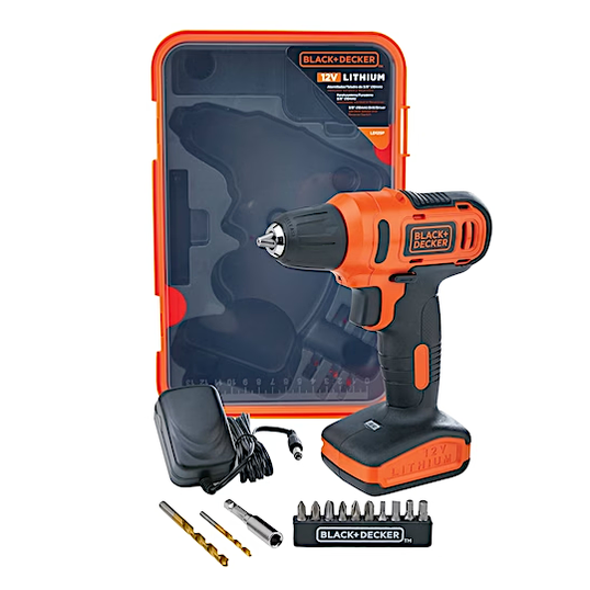 FURADEIRA E PARAFUSADEIRA BLACK+DECKER 12V 3/8''