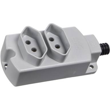 TOMADA MULTIPLA MARGIRIUS 20A CINZA 2P+T DUPLA