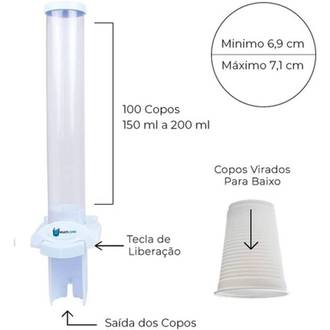 DISPENSER P/COPO DESCART AGUA 53308 - BRANCO - UN - NOBRE