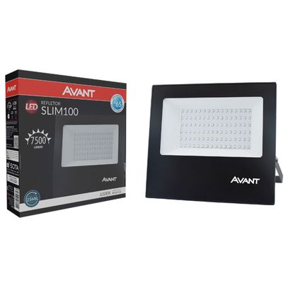 REFLETOR LED SLIM 100W 7500lm BIV 6500K AVANT
