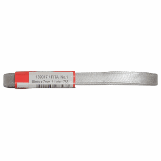 FITA CETIM Nº 1 7MMX10M  - PRATA - UN - KIT