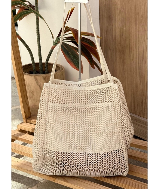 BOLSA TOTE TELADA OFF WHITE