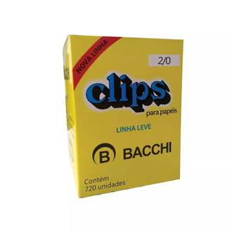 CLIPS GALVANIZADO N.2/0 C/720 500G - UN - BACCHI