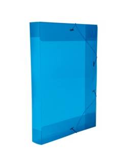 PASTA ELASTICO PLASTICA 4CM OFICIO - 0257 - AZUL - UN - DELLO
