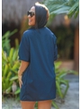 SAÍDA DE PRAIA KIMONO COM SHORT AZUL MARINHO COLEÇÃO TRANCOSO - 2