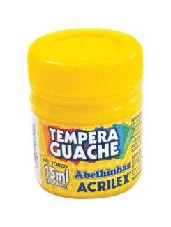 TINTA GUACHE 15ML  - AMARELO OURO - CX 12 - ACRILEX