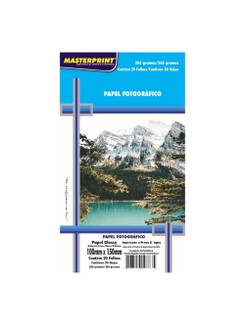 PAPEL GLOSSY 265G 20FL 10X15 302010007 - UN - MASTERPRINT