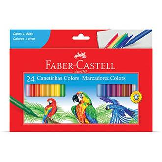 CANETA HIDROGRAFICA COLORS C/24 CORES - UN - FABER