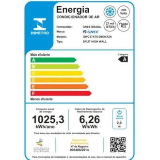 AR CONDICIONADO SPLIT HW INVERTER G-CLASSIC 27000 BTUS FRIO 220V  - BRANCO - UN - GREE