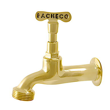 TORNEIRA PARA JARDIM PIM AMARELA LONGA 1/2 x 3/4 1130