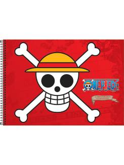CADERNO DESENHO CAPA DURA 80FLS - ESPIRAL - ONE PIECE - PCT 4 - TILIBRA