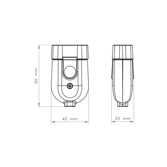 PLUG TRAMONTINA FÊMEA (2P+T) 10A 250V BRANCO REF. 57402/153