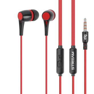 FONE INTRA C/MICROFONE STR05RB - PRETO/VERMELHO - UN - ELG