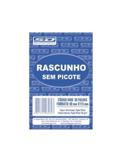 RASCUNHO SEM PICOTE 50 FOLHAS 80X115MM - 10057 - UN - SAO DOMINGOS