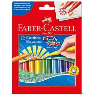 CANETA HIDROGRAFICA VAI E VEM C/12 CORES - UN - FABER