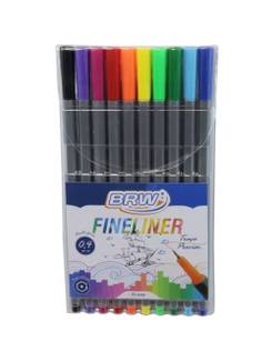 CANETA FINE LINER C/10 0.4MM - FI0001 - CX 24 - BRW