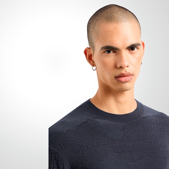 SUÉTER LOGO JACQUARD PRETA ARMANI EXCHANGE