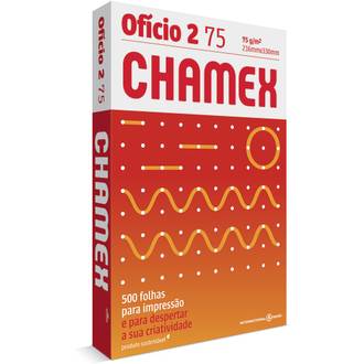 PAPEL CHAMEX 75G 500FLS - OFICIO 2 - CX 10 - CHAMEX