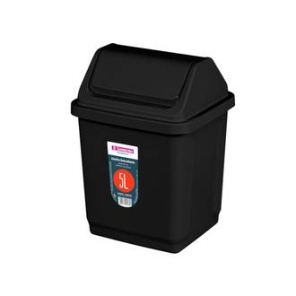 LIXEIRA PLASTICA BASCULANTE 5L - SR2205/20 - PRETO - UN - SANREMO