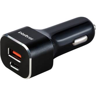 CARREGADOR VEICULAR 2 USB ECV 11 POWER 38W - PRETO - UN - INTELBRAS
