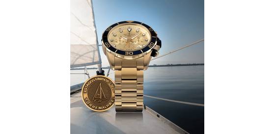 Kit Technos Masculino Acqua Dourado