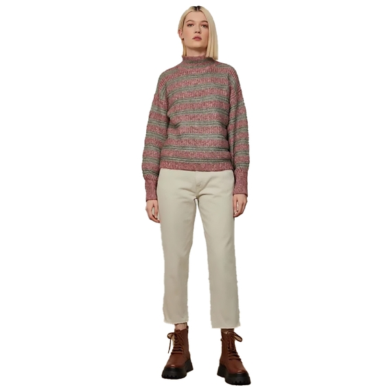 BLUSA FEMININA TRICOT LISTRADA ANIMALE JEANS