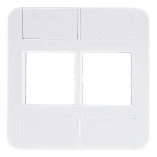 PLACA TRAMONTINA LINHA TABLET 4X4 4 POSTOS HORIZONTAIS BRANCO