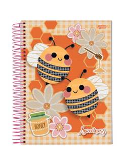 CADERNO 1/4 ESPIRAL CAPA DURA 80FLS - SWEETNESS - UN - JANDAIA