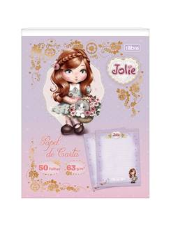 CADERNO COLADO PAPEL CARTA 50FLS - 395421 - JOLIE - UN - TILIBRA