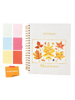 CADERNO DE ANOTAÇÃO C/PAUTA - SK2011 - FOLHAS DE OUTONO - UN - SKYPAPER