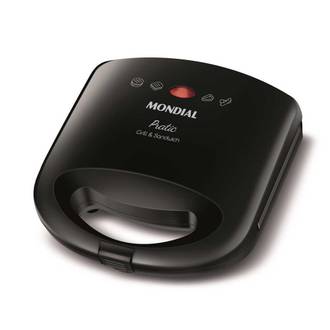 SANDUICHEIRA PRATIC GRILL SN-01 220V - PRETO - UN - MONDIAL