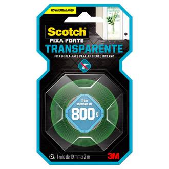 FIXA FORTE TRANSPARENTE AMBIENTE INTERNO - UN - 3M