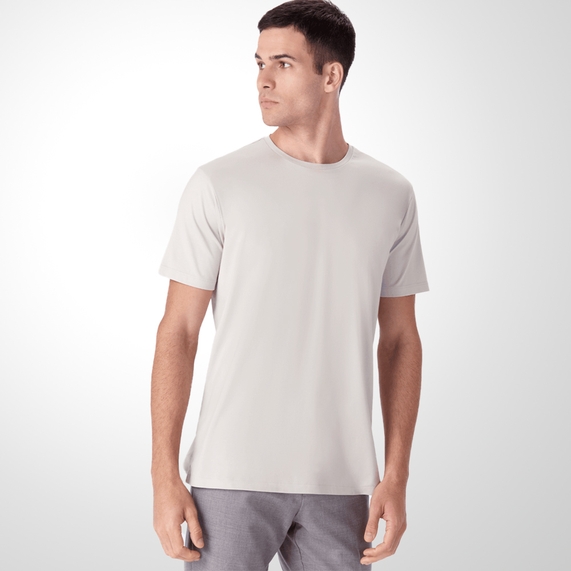 CAMISETA RICARDO ALMEIDA INTERLOC FIO 140 CINZA CLARO