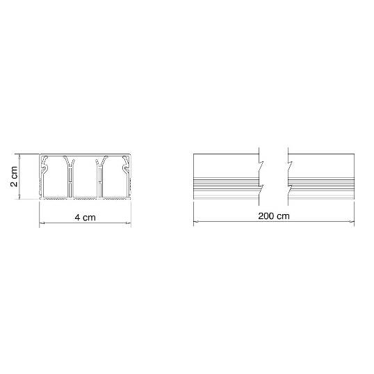 CANALETA PVC TRAMONTINA COM ADESIVO 40 MM REF. 57300/120