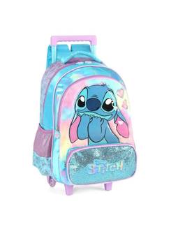 MOCHILA C/RODAS STITCH IC42412SC - METALIZADA - AZUL - UN - LUXCEL