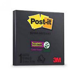 POST IT BLOCO ADESIVO 657 60F - 76X102 - PRETO - UN - 3M