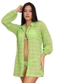 SAÍDA DE PRAIA CAMISA RENDA VERDE COLEÇÃO RAINBOW - 1