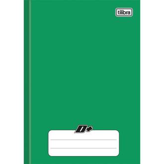 CADERNO 1/4 BROCHURA CAPA DURA 96FLS - D+ COLOR - VERDE - PCT 10 - TILIBRA