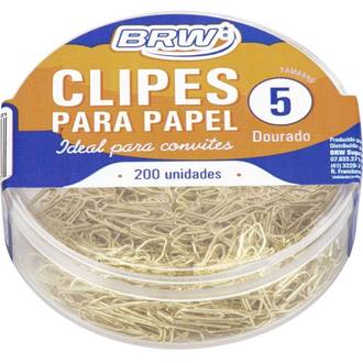 CLIPS LATONADO N.5 C/200 CL0501 - DOURADO - UN - BRW