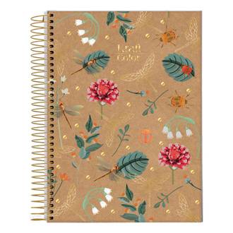 CADERNO UNIV CAPA DURA 10X1 160FLS - 72791-26 - KRAFT COLOR - UN - JANDAIA